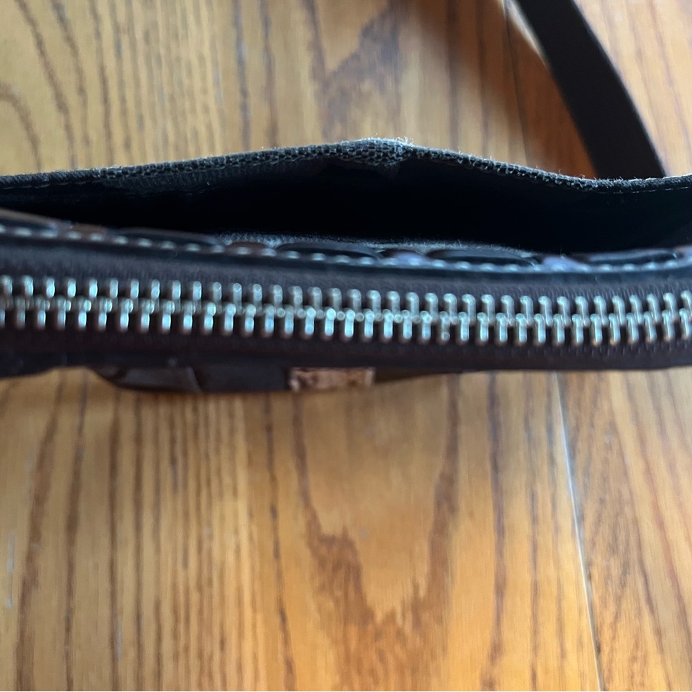 Coach Signature Stripe Python Trim Swingback Cros… - image 10